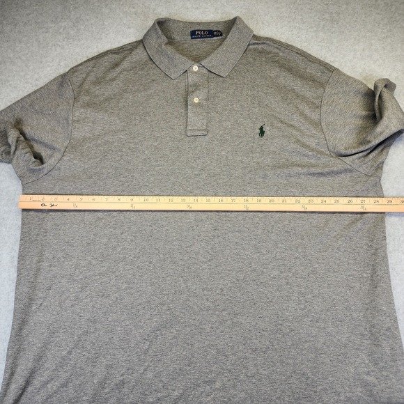 Polo Ralph Lauren Polo Shirt Men's 3XB BIG Gray Short Sleeve Pony Casual Cotton - Picture 6 of 7